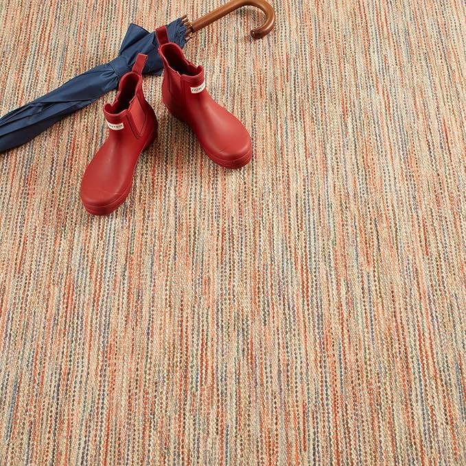 Dash & Albert Clay Multi Machine Washable Rug, Runner-2.5 X 8 Feet, Multi Stripe Pattern