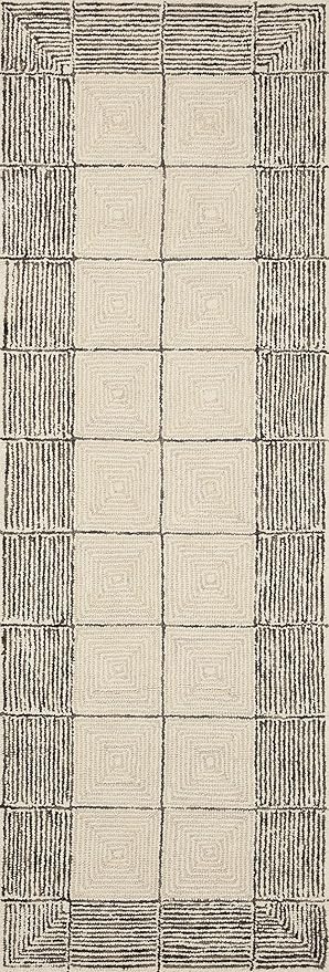 Loloi Chris Loves Julia Francis Collection FRA-02 Cream/Black 5'-0" x 7'-6" Area Rug