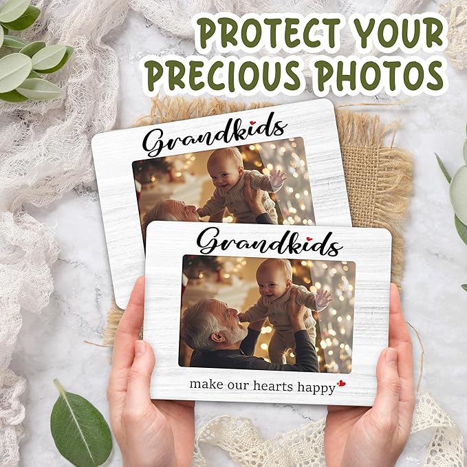 First Christmas Baby Picture Frame - Gender Reveal Decorations and Baby Shower Gifts for New Mom Grandparent Pregnancy Announcement Newborn Nursery 4 X 6 Inch Grandparent Keepsake Frame Decor - A24