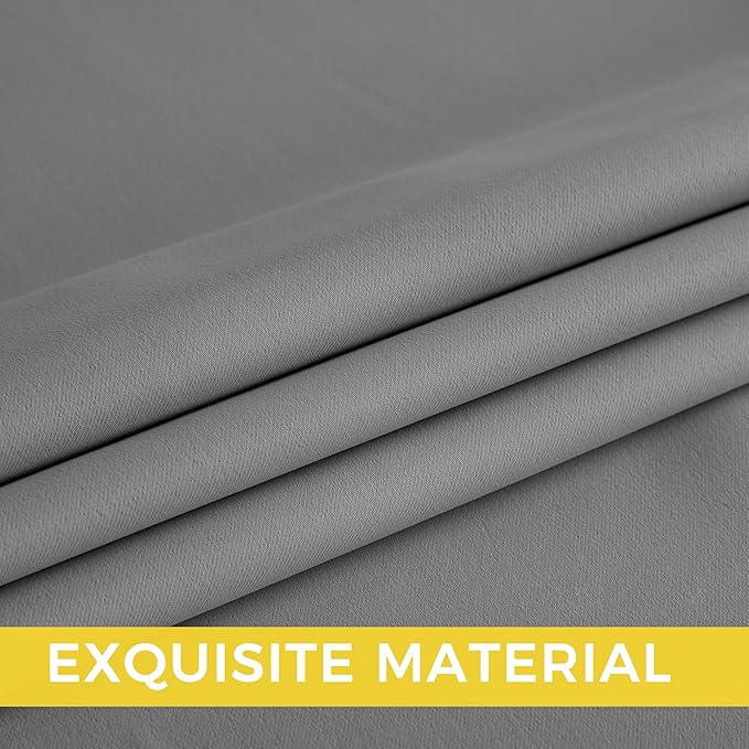NICETOWN Silver Grey Curtains for Living Room 84 inches Long 2 Panels, Thermal Grommet Curtains for Living Room, Noise Reducing Privacy Window Treatment Shades for Bedroom, Laundry Patio, W52