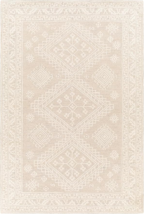 Mark&Day Wool Rugs, 5x7 Ubbena Traditional Taupe Area Rug, Beige Carpet for Living Room, Bedroom or Kitchen (5' x 7'6")