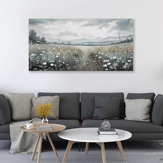 Glvzygy Canvas Wall Art Vintage Wall Decor Classical Painting Canvas Prints Vintage Floral Wall Art for Home Room Bathroom Decor Living and Office Home Decor 20"x40"