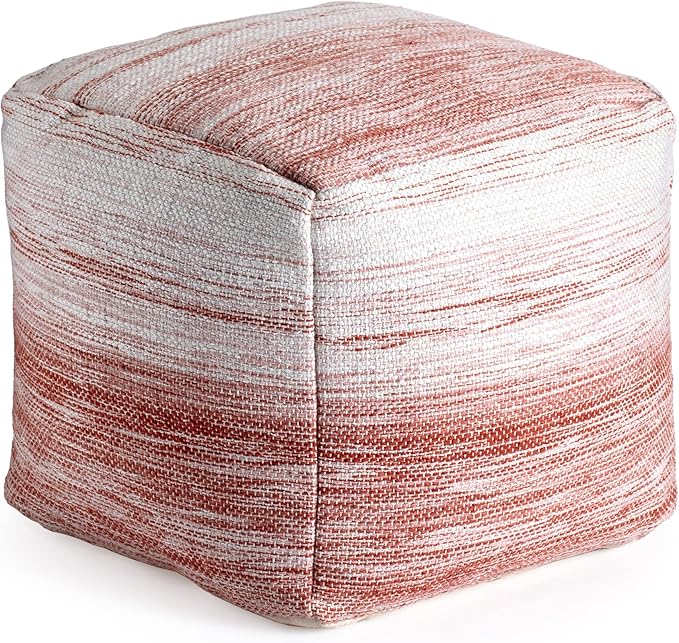 Anji Mountain 20"x20"x20" Handmade & Handcrafted Ottoman Pouf Comfortable Pouf Ottoman Foot Rest & Home Décor Accent for Living Room, Bedroom, Nursery, Kids Room, Patio