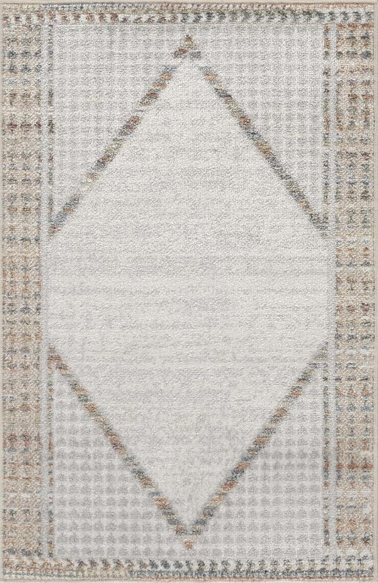 Mark&Day Washable Rugs, 2x4 El Dorado Global Beige Area Rug, Brown Beige Carpet for Living Room, Bedroom or Kitchen (2'3" x 3'9", Machine Washable)