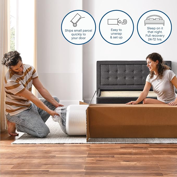 Cool Gel 10 Inch California King Memory Foam Mattress Medium Firm, King Size Memory Foam Mattress Cooling, Made in the USA, 10" Depth with Pressure Relief, CertiPUR-US Certified, CoolGel Bed