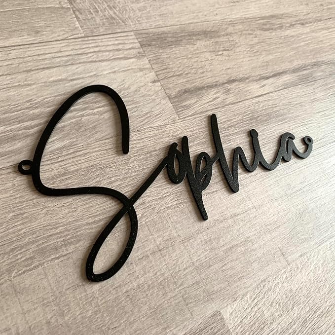 Handmade Custom Metal Script Name Sign | Personalized Nursery or Wedding Gift