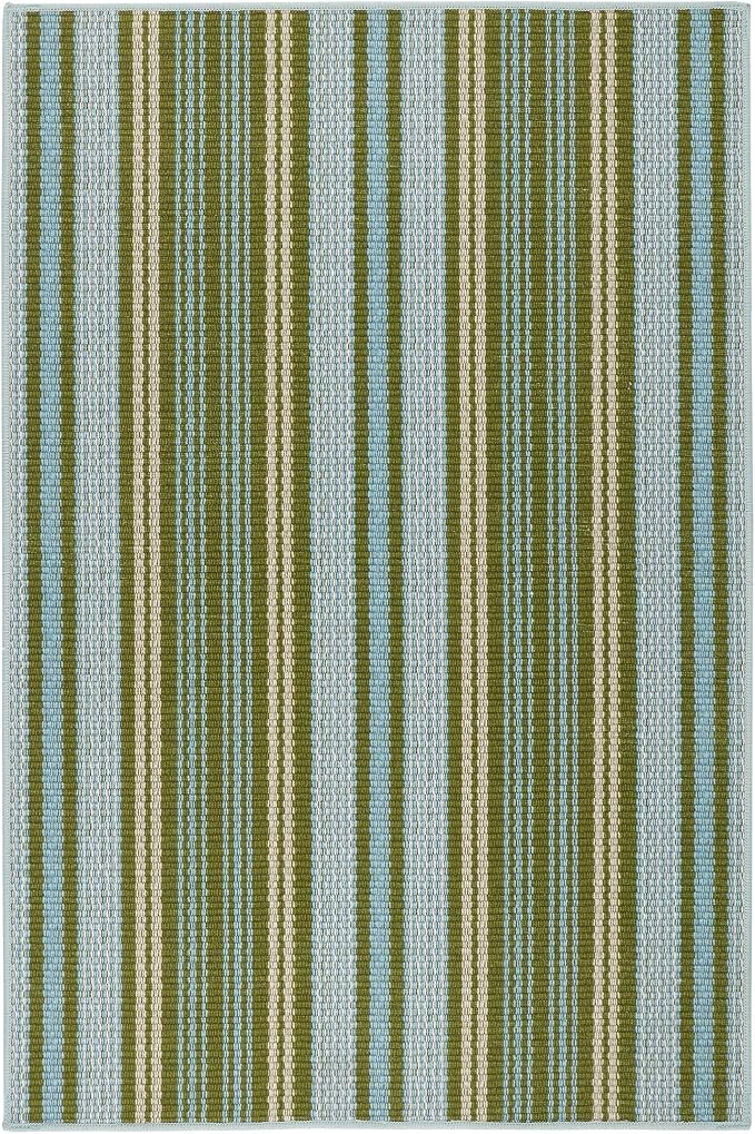 Dash and Albert Caravan Machine Washable Area Rug - 4' x 6' Multicolor Stripe Washable Accent Rug Durable, High Traffic Area Kitchen, Hallway, Bedroom, Stairs