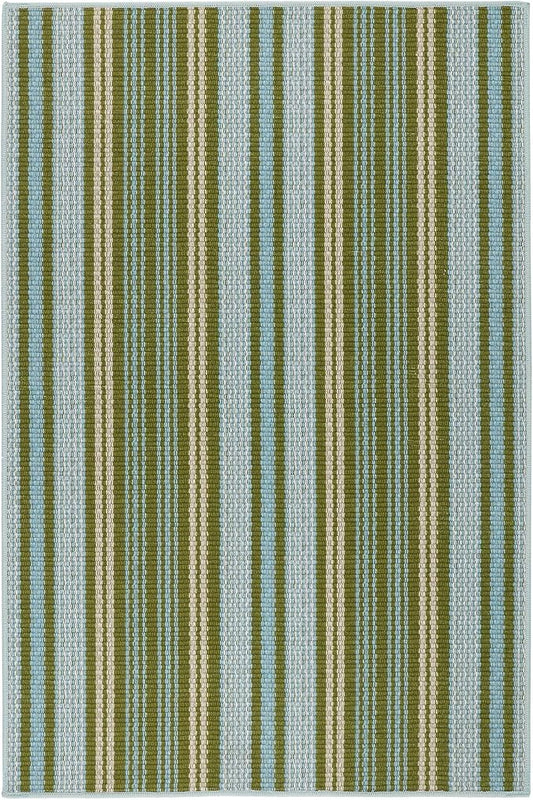 Dash and Albert Caravan Machine Washable Area Rug - 5' x 8' Multicolor Stripe Washable Accent Rug Durable, High Traffic Area Kitchen, Hallway, Bedroom, Stairs