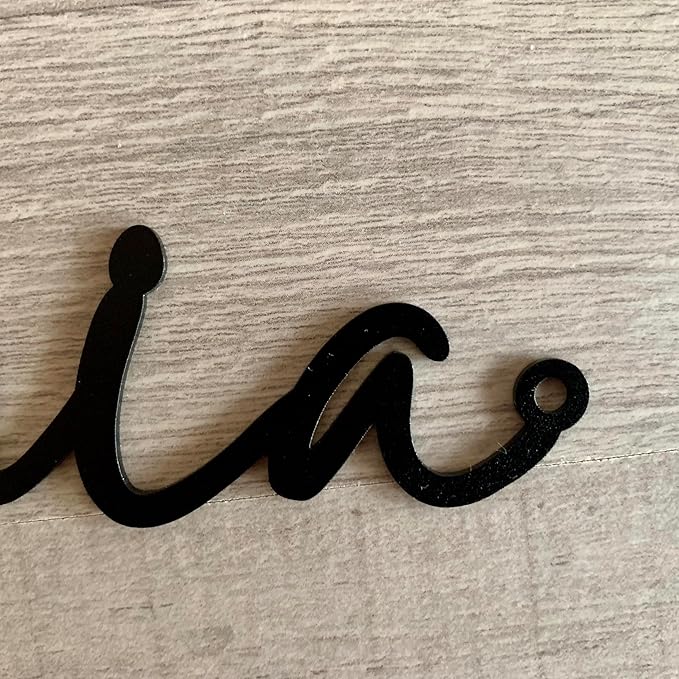 Handmade Custom Metal Script Name Sign | Personalized Nursery or Wedding Gift