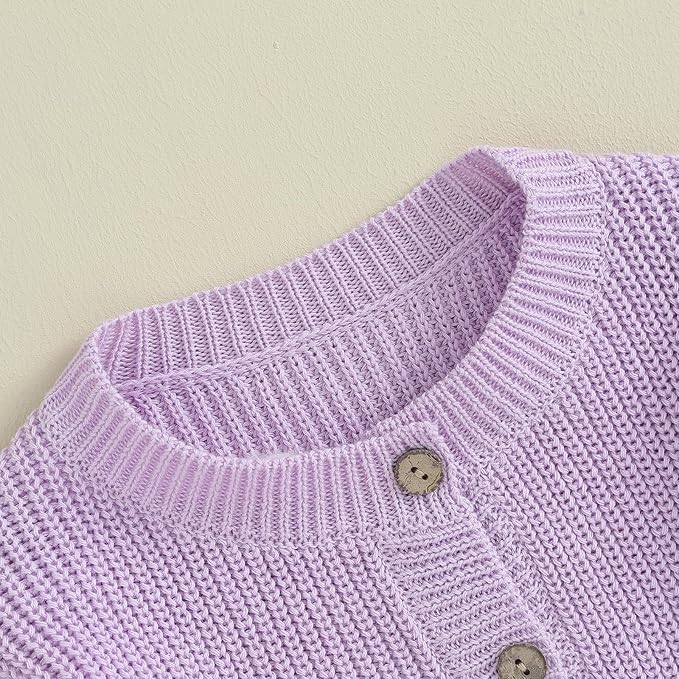 Newborn Baby Boy Girl Knit Sweater Cardigan Winter Warm Button Down Sweatshirt Top Outfit Cute Infant Fall Clothes