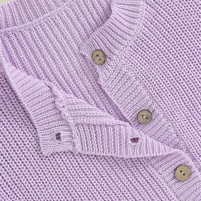 Newborn Baby Boy Girl Knit Sweater Cardigan Winter Warm Button Down Sweatshirt Top Outfit Cute Infant Fall Clothes