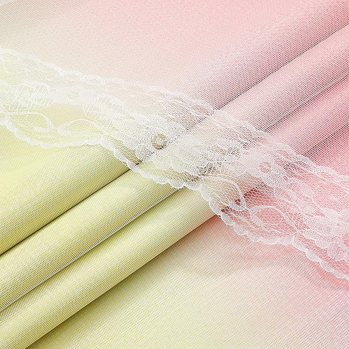 XiDi Pink Yellow Purple Blackout Curtains for Girls Bedroom 2 Panels Blackout Rainbow Curtain with Sheer Overlay Unicorn Wall Decals Drapes for Kids Nursery Room Grommet 52 Inches Wide 96 Inches Long