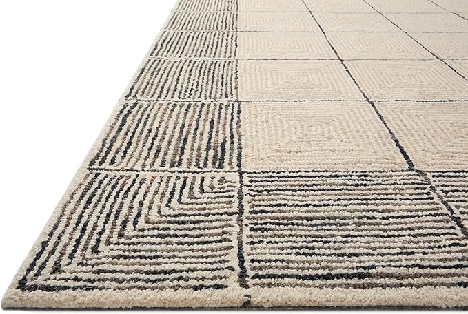 Loloi Chris Loves Julia Francis Collection FRA-02 Cream/Black 7'-9" x 9'-9" Area Rug