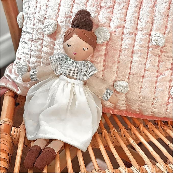 Crane Baby Pillow, Decorative Rectangle Velvet Pillow for Nursery and Toddler Rooms, Pink, 12" x 16"