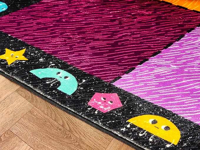 OLEEK Large Classroom Rug Elementary 6x9 - Classroom Rugs for Kids Room - Classroom Carpet Elementary - Kids playroom Rug 6 x 9 - Preschool Rugs for Classroom - Schoolgirl Style Classroom Decor