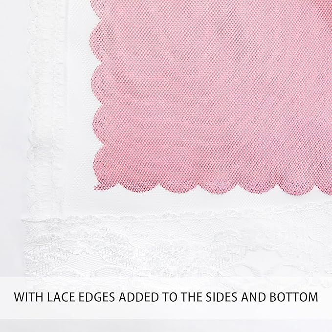 XiDi Pink Curtains for Girls Bedroom 84 Inches Long Blackout Nursery Curtains Double Layer with Sheer Overlay for Kids Toddler Princess Room Grommet Privacy Room Darkening Window Drapes 52x84 Inches