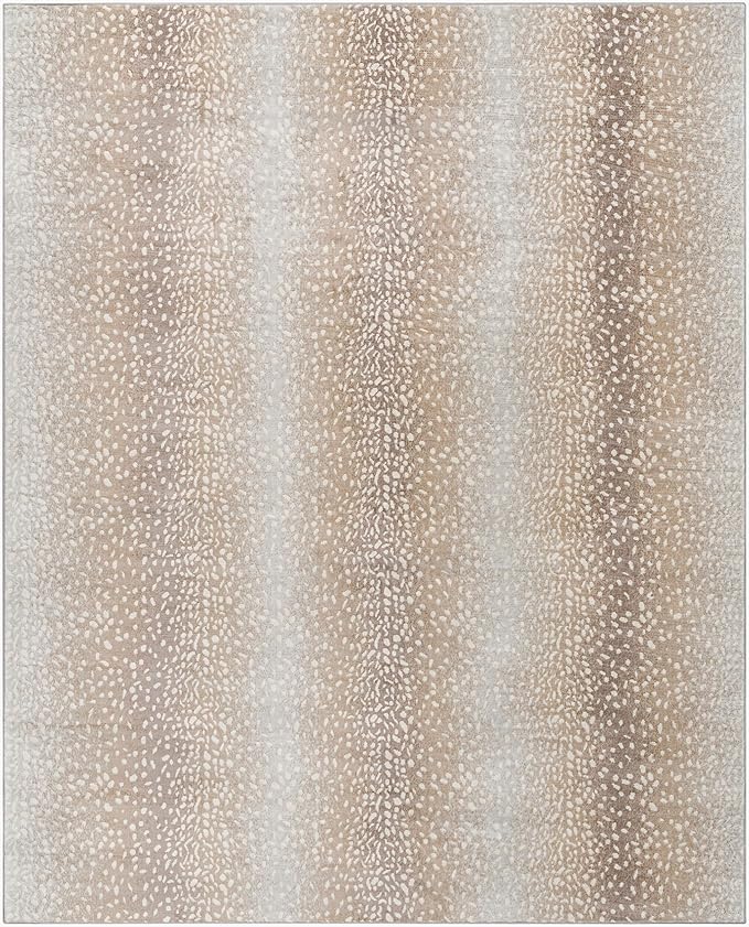 Livabliss Area Rugs - 12x15 Pablo Modern Antelope Print Camel Brown Area Rug for Living Room Bedroom - Animal Theme Non-Shedding Stain Resistant Carpet for Kitchen, Office (11'10" x 15')