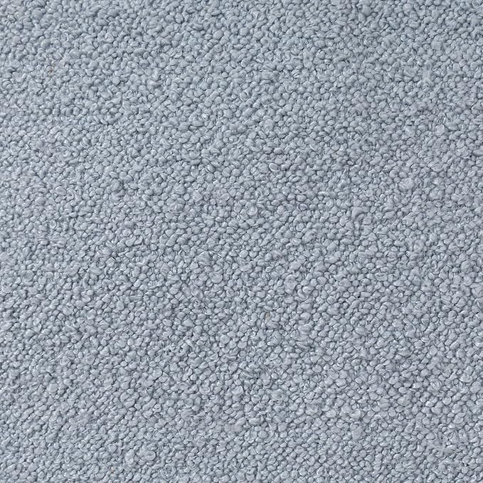 L. R. Resources, Inc. LR Home Handmade Contemporary Solid Boucle Square Indoor Medium Pouf Ottoman, Blue | Foot Rest for Bedroom, Living Room & Dorm Decor | 18 x 18 x 18 Filled Pouf for Seating