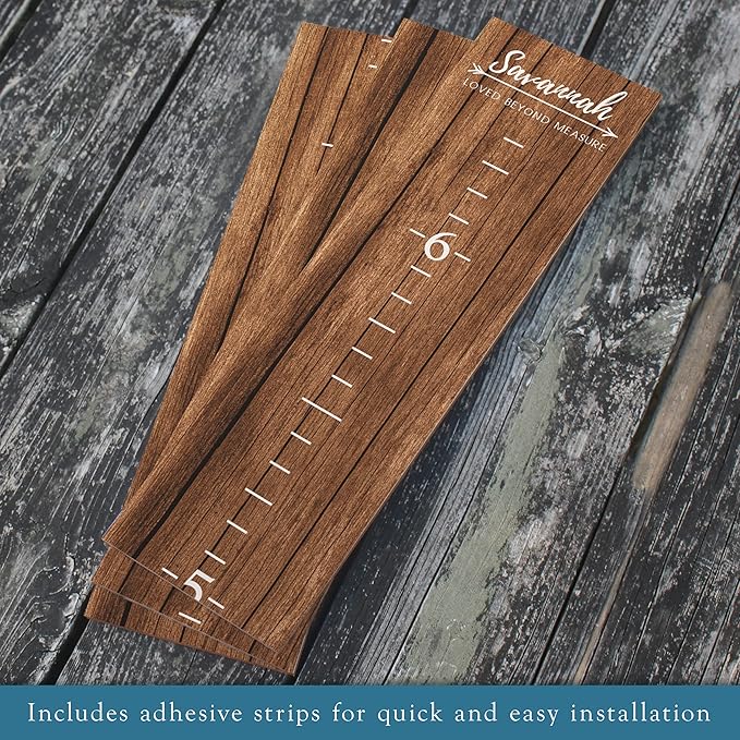 Farmhouse Style Wooden Kids Growth Chart Ruler for Boys and Girls