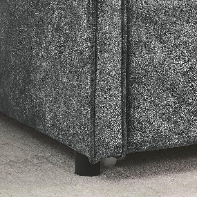 Bellemave Twin Upholstered daybed with Trundle, Polyester Sofa Bed Twin Size, daybed with Trundle for Adults, Kids, Girls, Teens, for Living Room, Grey
