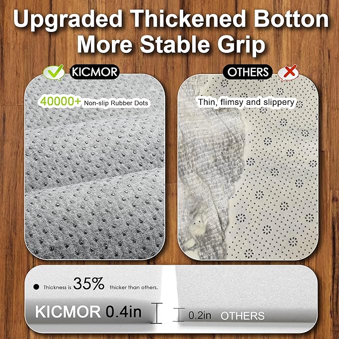 KICMOR Rugs for Living Room, 5x8 Area Rug Black and White Fluffy Shag Soft Checkered Rug Large Fuzzy Plush Furry Shaggy Carpet for Bedroom, Kids Boys Girls Teen Dorm Nursery Home Decor Aesthetic