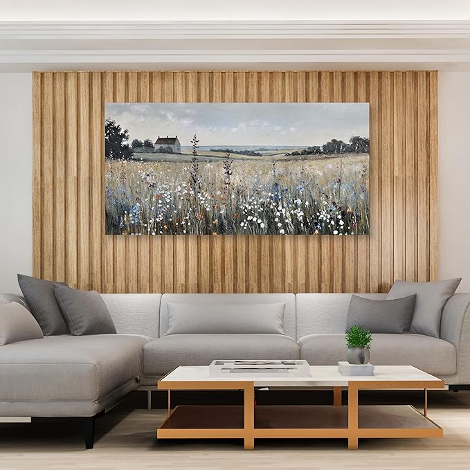 Glvzygy Canvas Wall Art Vintage Decor Artwork Classical Oil Painting Canvas Prints Vintage Landscape Wall Art Suitable for Living Room Bedroom and Office Home Decor Painting 24"x48"