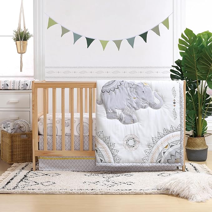 Pennant Banner Flags,Infant and toddler room decoration pennant,for Nursery Decor Baby Birthday Boho Wedding Shower Party Event (Green Theme Banner)