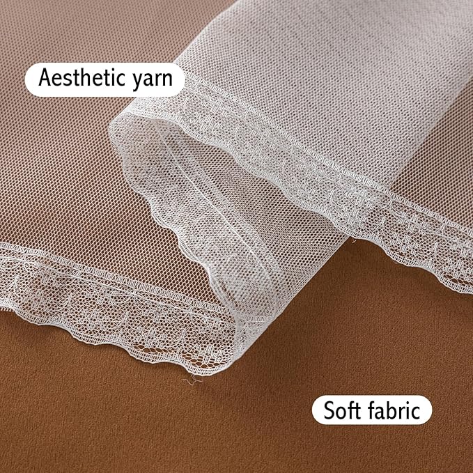 Anytime Romantic Kids Curtain,Hollow-Out Stars Window Curtain Double Layer Blackout Curtains for Girls Bedroom Kids Room 2Panel,(W52 x L72,Coffee)