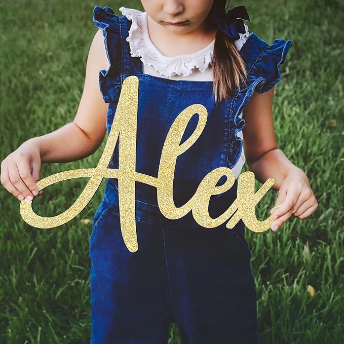 Wooden Name Signs (Gold/Silver/Rose Gold) - Personalized wood letters for girl, Baby name sign, Custom name sign nursery, Toddler girl room decor, Home decor