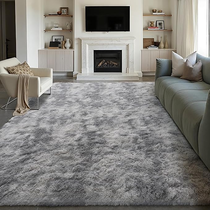 Shag Rug 9x12 for Living Room, Super Soft Modern Plush Rug Non-Slip Large Area Rug Indoor Fuzzy Carpet Fluffy Rugs for Bedroom Home Aesthetic Decor