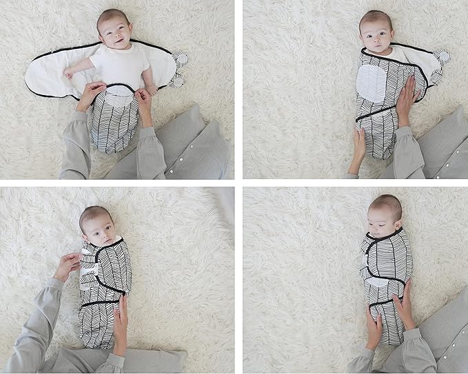 BaeBae Goods BLACK TRIANGLES swaddle wrap (size L)