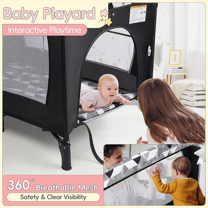 Xilingol 5-in-1 Baby Bassinet Bedside Sleeper, Portable Baby Crib with Diaper Changing Station, Carry Bag, Cosleeper Bassinet Attach to Bed for Newborn to Toddlers
