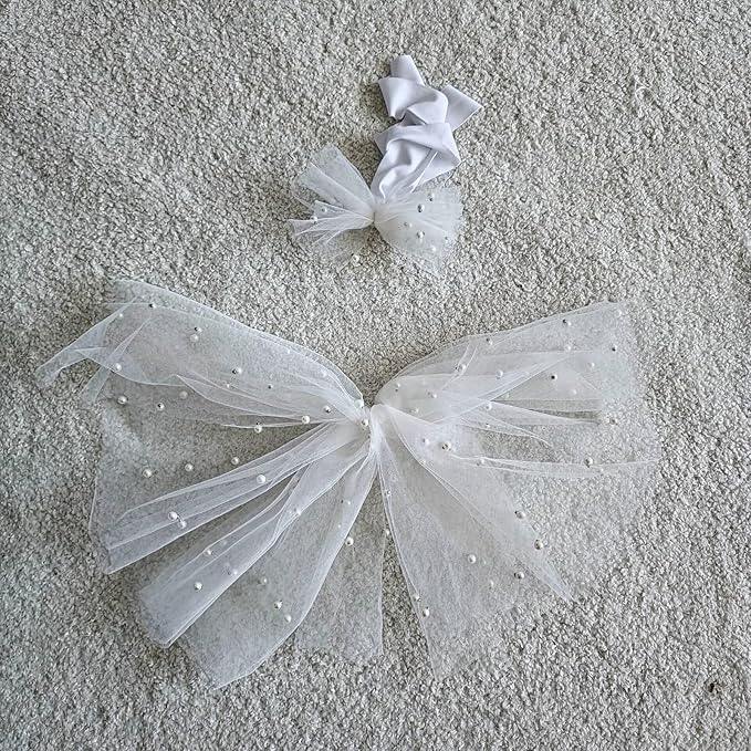 Baby Photo Props Beaded Headband Bowknot Wing PhotoPosing Props Newborn Photography Accessories 2PCS Newborn Girl