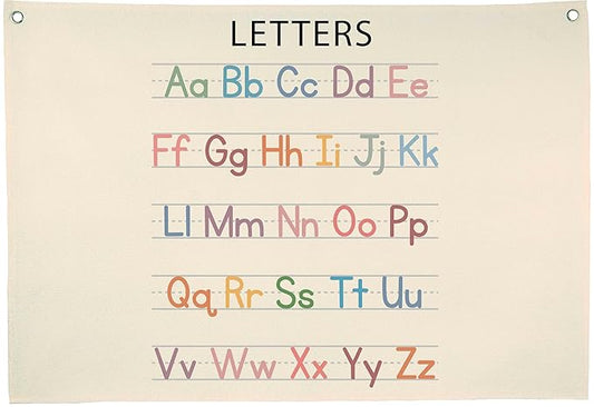 Classroom Decoration-Homeschool Decor-Educational Flag Decor Gift for Kids Toddler Baby Boys Girls Newborn Toddler - Banner Wall Sign Gifts for Playroom Nursery Baby Room Bedroom Front Door-letters