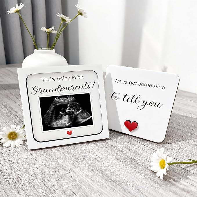 Pregnancy Announcement for Grandma Grandparents, Ultrasound Picture Frames Surprise Box, You're going to be Grandparents, Baby Coming Soon Announcement Pregnancy Reveal Gifts