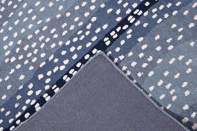 Antelope Cheetah Blue Animal Contemporary Handmade 100% Woolen Area Rugs & Carpets (8' x 8' SQ)