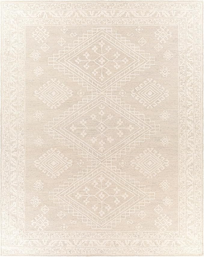 Mark&Day Wool Rugs, 6x9 Ubbena Traditional Taupe Area Rug, Beige Carpet for Living Room, Bedroom or Kitchen (6' x 9')