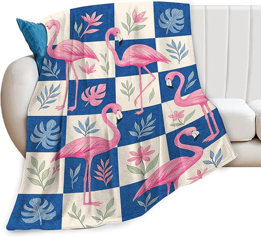 Flamingo Blanket Tropical Flamingo Throw Blanket Soft Cozy Fleece Fuzzy Stuffed Plush Flannel Animal Gifts for Girls Women Boys Kids Adults 40''x50''
