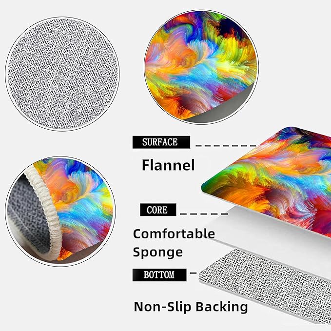 Abstract Ink Area Rugs5x7ft Modern Style Art Multicolor Paint Background Rug,Colorful Aurora Color Swirl Watercolor Wave Mats,Home Decor Machine Washable Carpet