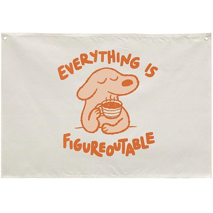 Everything is Figureoutable-Boho Rectangular Banner Flag Pennant Wall Decor Gift for Baby Boy Girl Kids,Nursery Classroom Playroom Reading Room Bedroom Decor Decor-Baby,Shower Birthday Christmas Gift