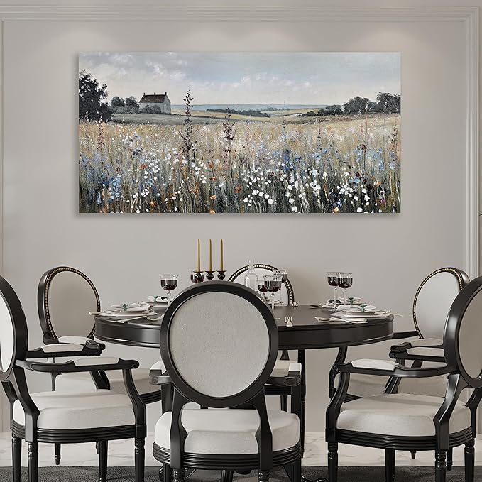 Glvzygy Canvas Wall Art Vintage Decor Artwork Classical Oil Painting Canvas Prints Vintage Landscape Wall Art Suitable for Living Room Bedroom and Office Home Decor Painting 24"x48"