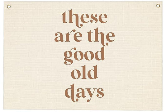 These Are the Good Old Days Inspirational Positive Rectangular Banner Flag Wall Decor Gift for Kids Friends,Home Bedroom Toddler Room Living Room Classroom Office Decor-Birthday Christmas Gift