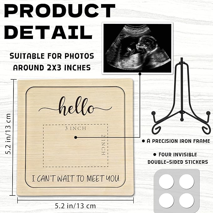 Pregnancy Announcement for Grandma Grandparents, Ultrasound Picture Frames Surprise Box, Baby Coming Soon Announcement, Pregnancy Announcement Infant First Grandbaby Gift for Grandparents