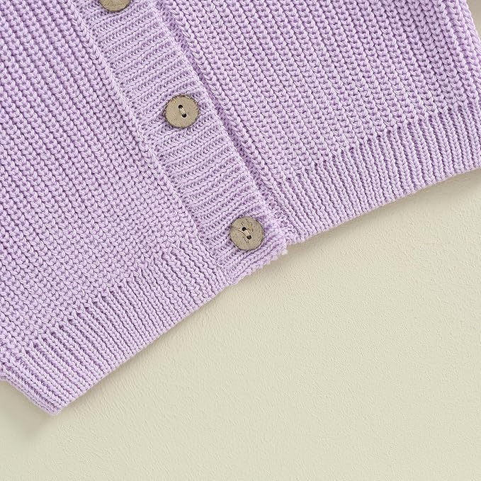 Newborn Baby Boy Girl Knit Sweater Cardigan Winter Warm Button Down Sweatshirt Top Outfit Cute Infant Fall Clothes