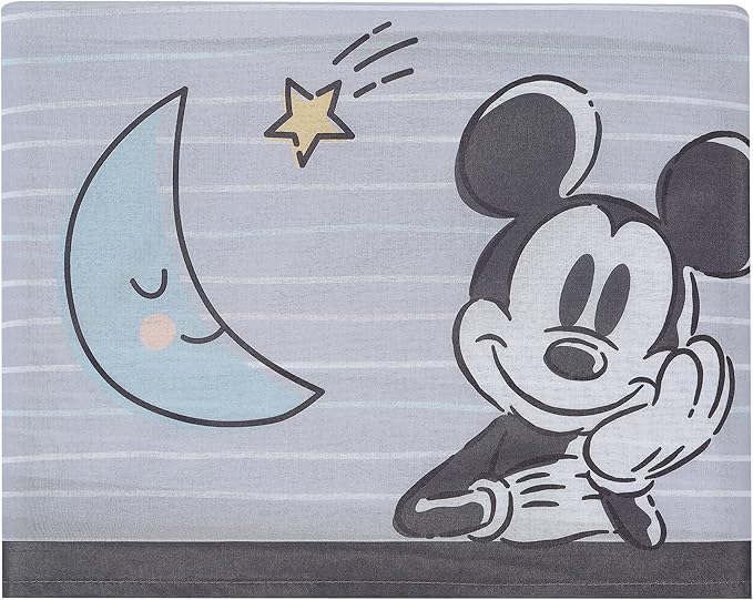 Lambs & Ivy Disney Baby Moonlight Mickey Mouse 3-Piece Nursery Crib Bedding Set