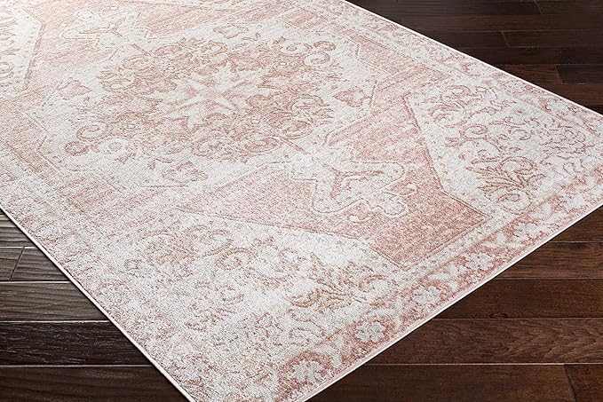 BoutiqueRugs Snead Traditional Area Rug - Pale Pink, Plum, Peach - 8'10" x 12'