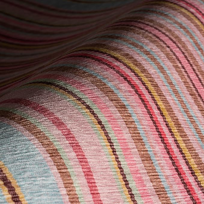 Dash & Albert Jamaica Stripe Multi Machine Washable Rug, 6 X 9 Feet, Blue/White Stripe Pattern