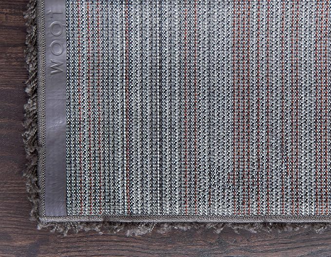 Unique Loom Solid Shag Collection Area Rug (2' 6" x 19' 8" Runner, Graphite Gray)