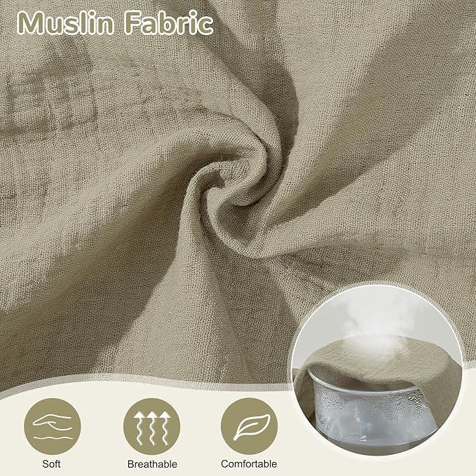 Basumee Muslin Bassinet Sheets for Baby Girl Boy 2 Pack Soft Breathable Baby Bedside Bassinet Fitted Sheets with Bottom Elastic Band 33''x17''x4'' Mattress Cover for Rectangle Oval Hourglass Bassinets