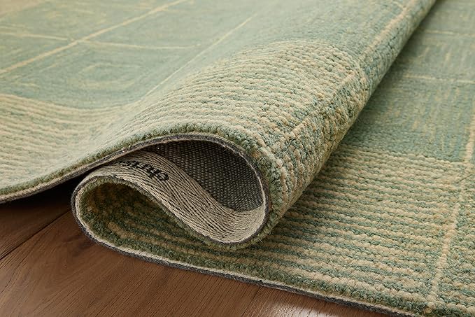 Loloi Chris Loves Julia Francis Collection FRA-02 Green/Natural 8'-6" x 12' Area Rug
